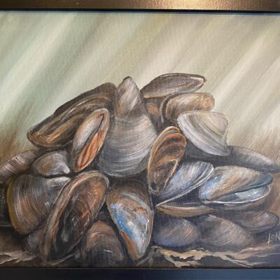 40x50, Akryl, innrammet