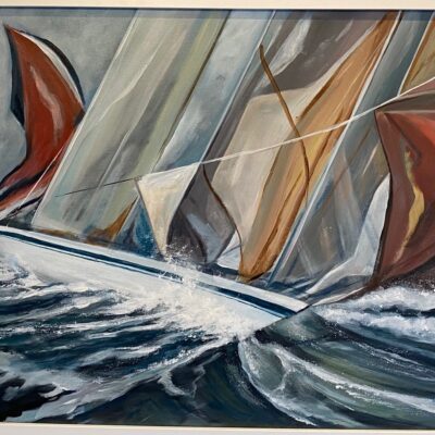 70x70, Akryl, Innrammet